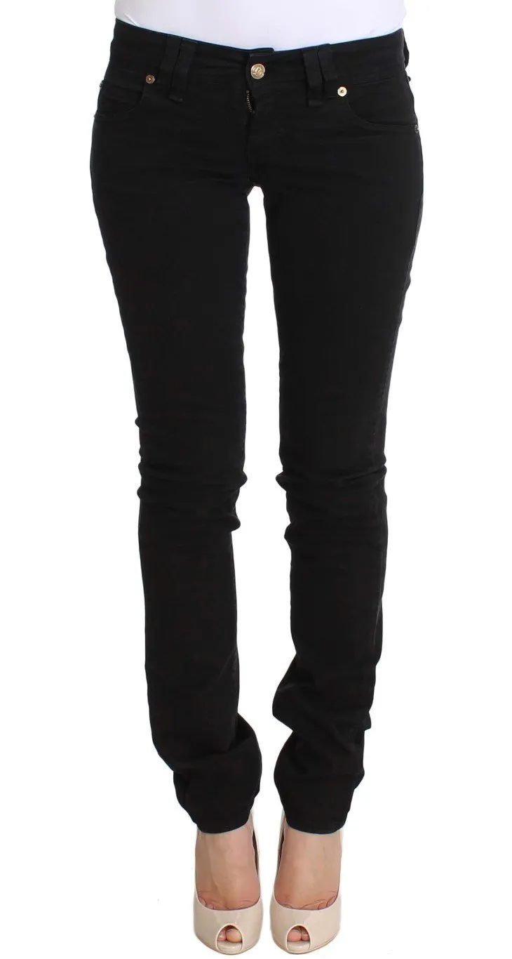 Black Slim Fit Cotton Stretch Denim Jeans