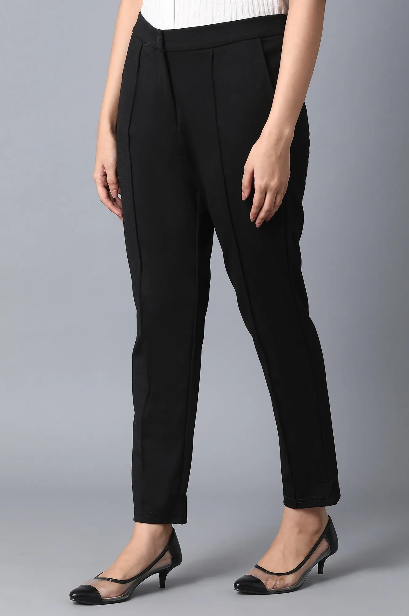 Black Slim Fit Trouser Pants