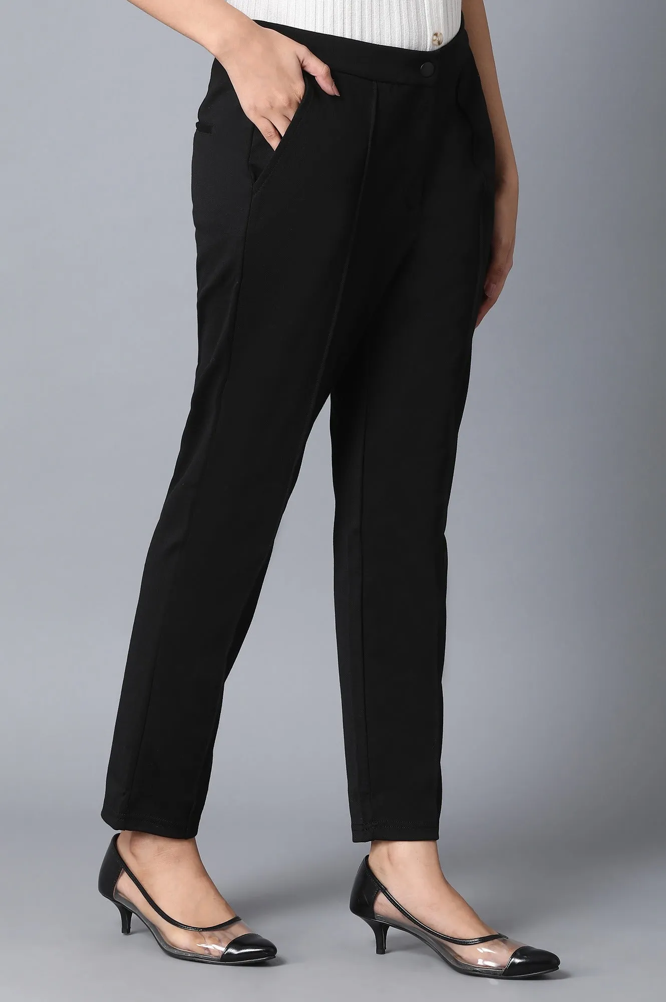 Black Slim Fit Trouser Pants