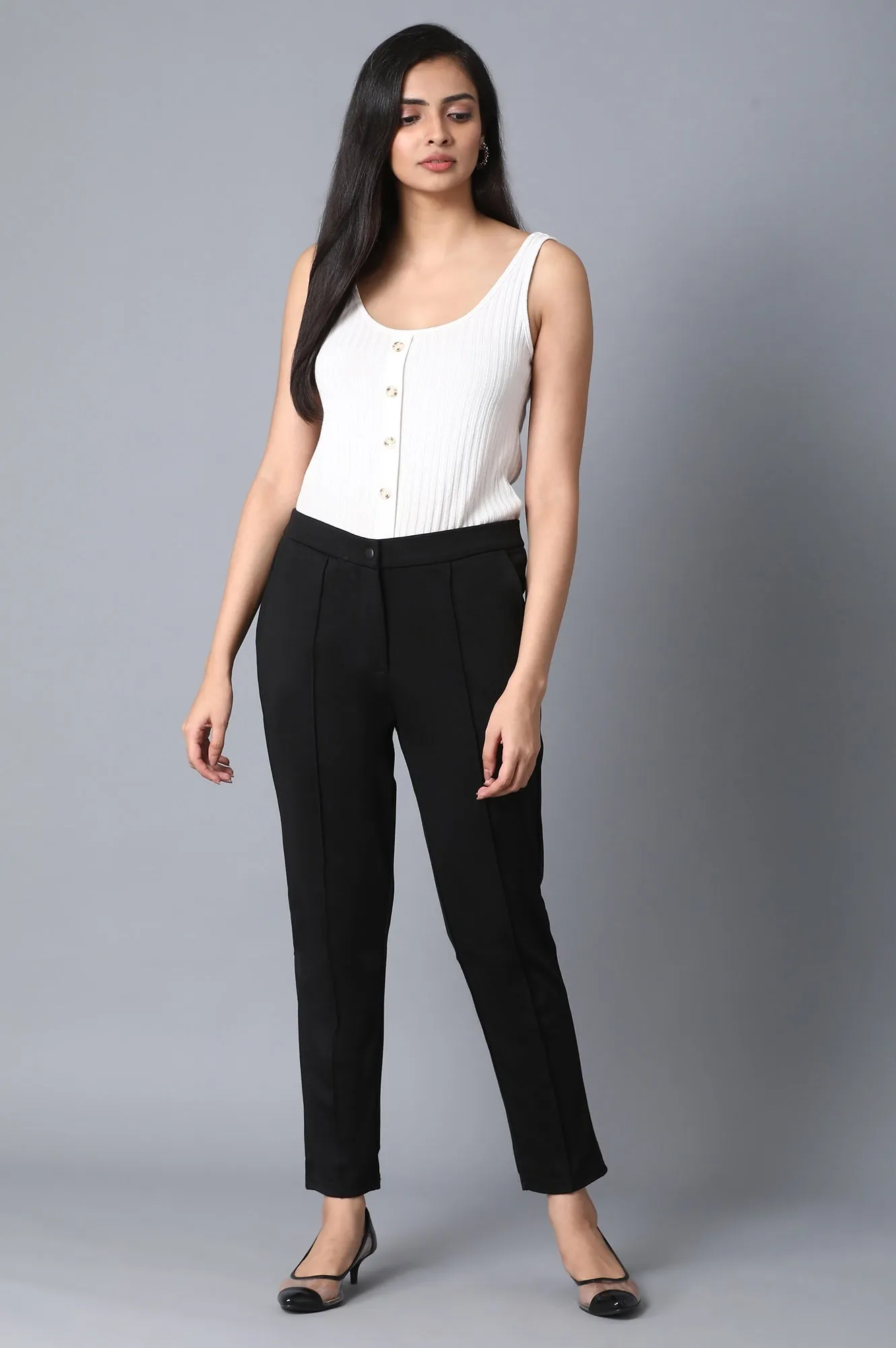 Black Slim Fit Trouser Pants