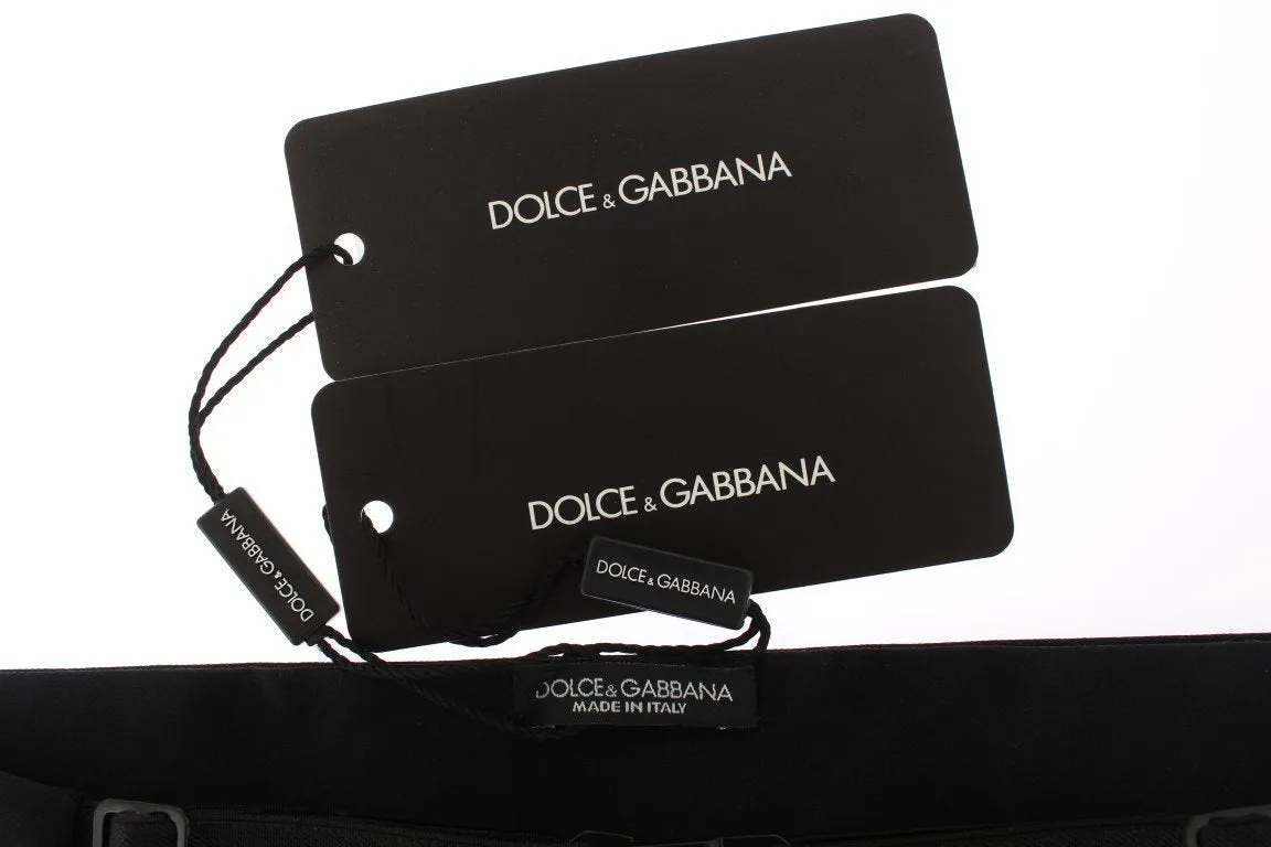 Black Wide Belt Silk Cummerbund