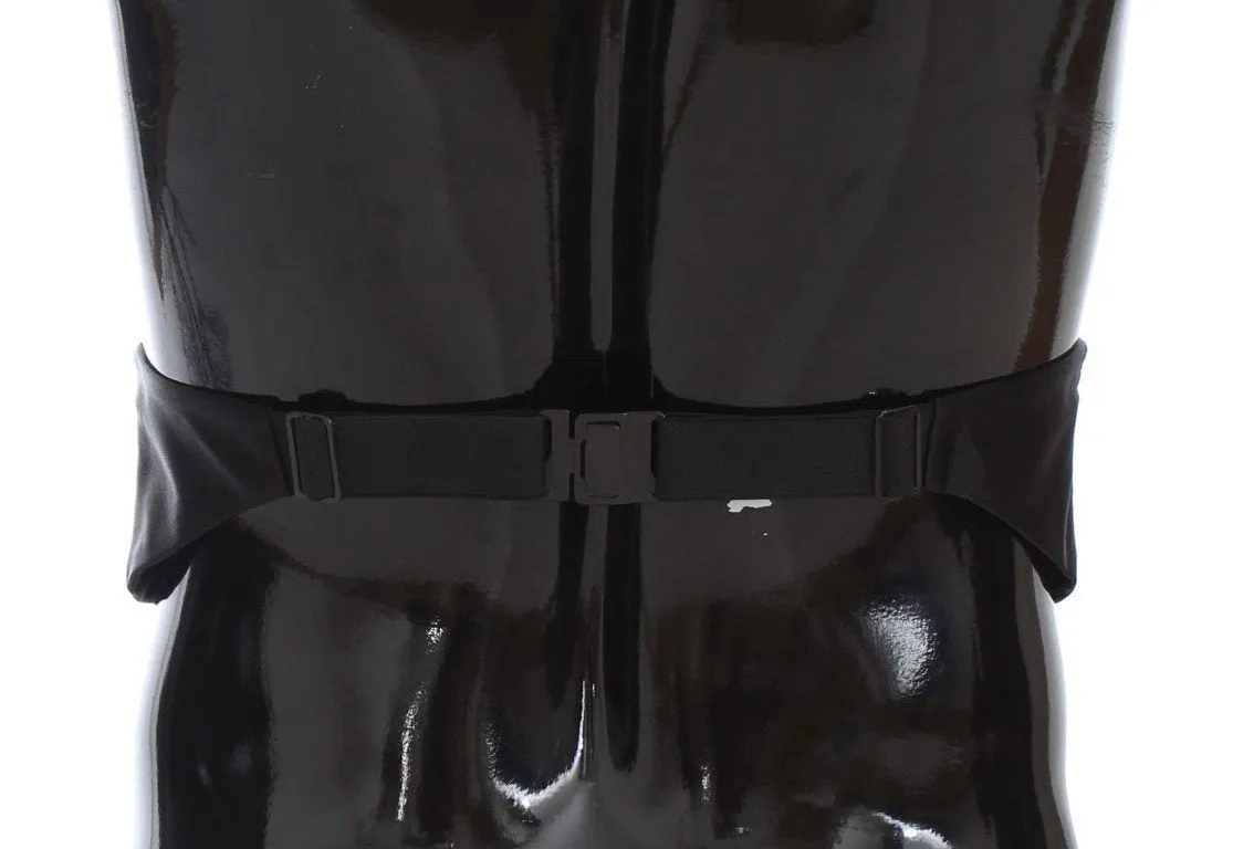 Black Wide Belt Silk Cummerbund