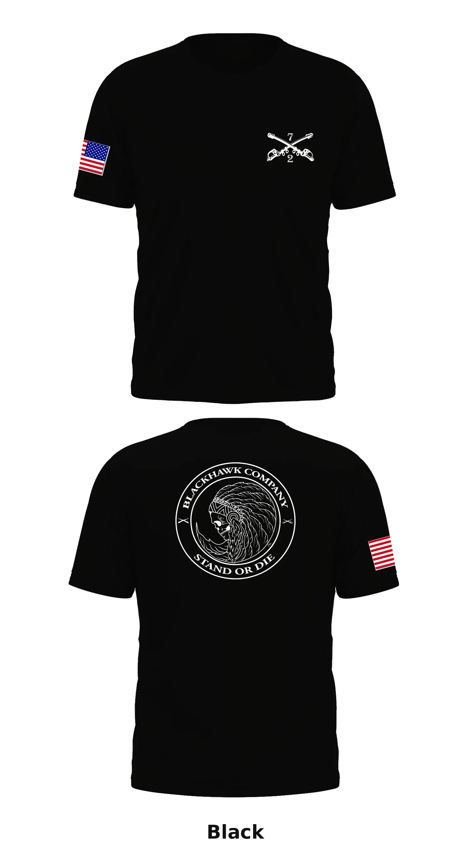 Blackhawk Company, 2-7 CAV, 3ABCT, 1CD Store 1 Core Men's SS Performance Tee - 57909700790