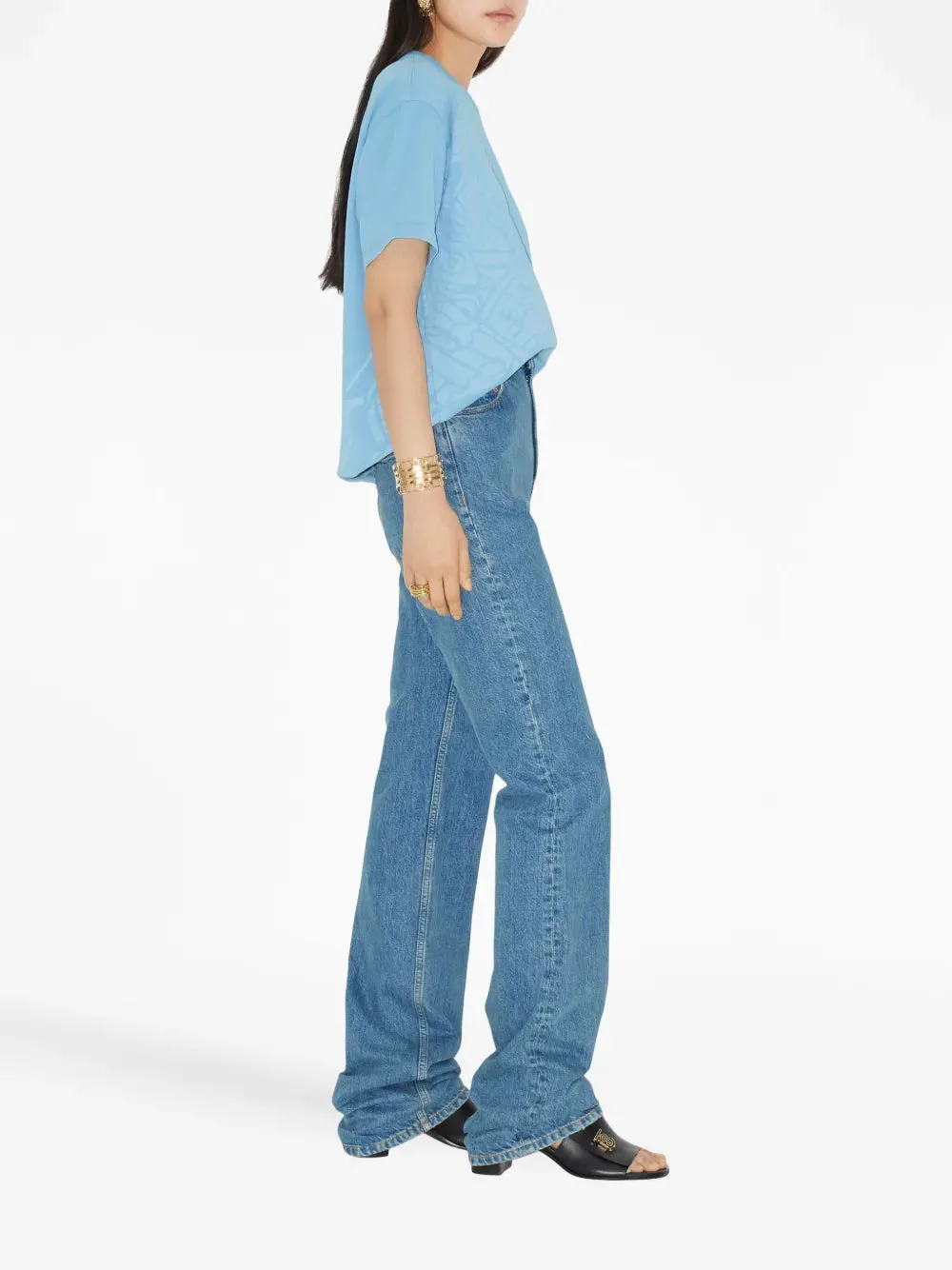 Blue Straight-Leg Jeans