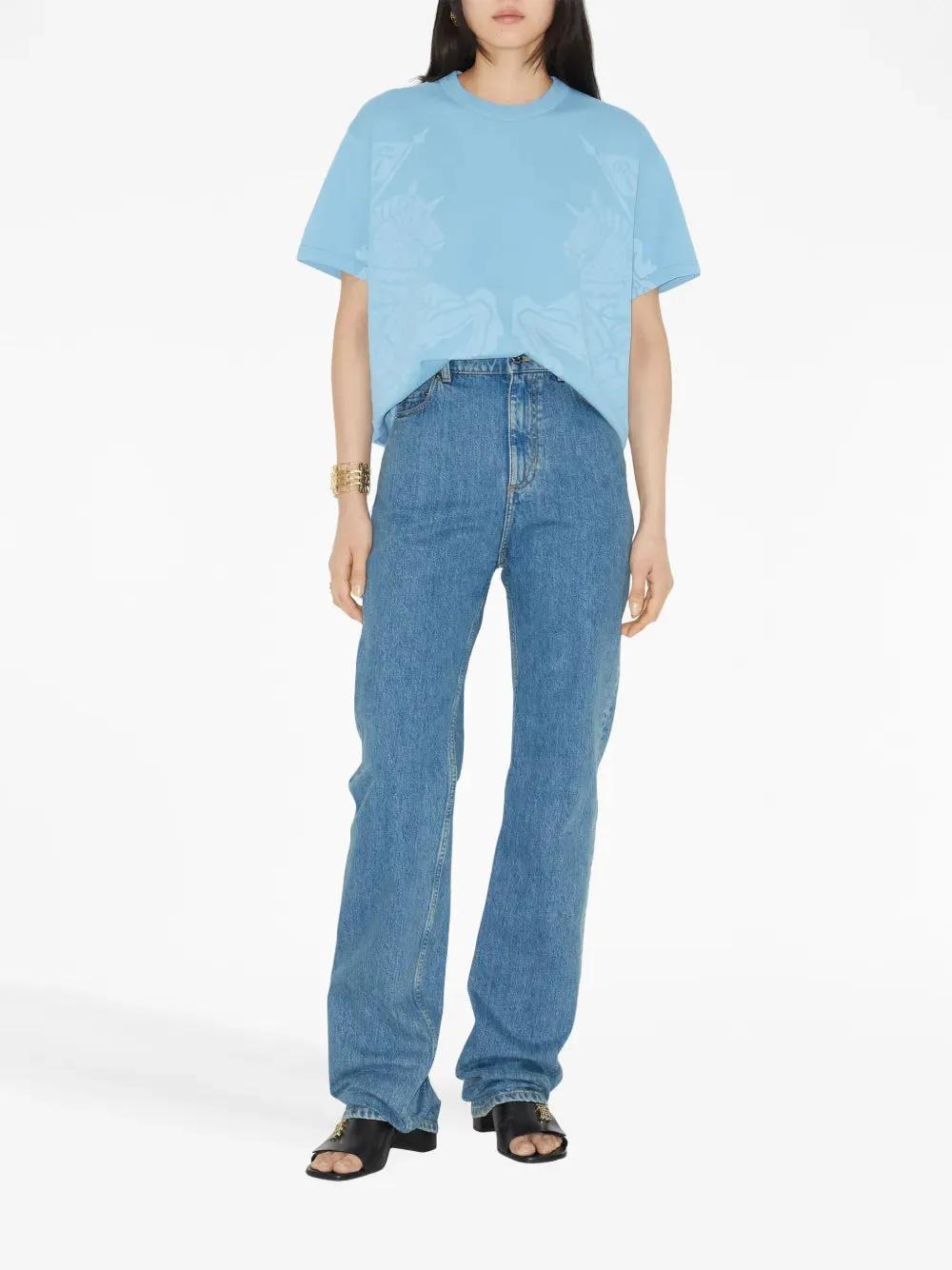 Blue Straight-Leg Jeans