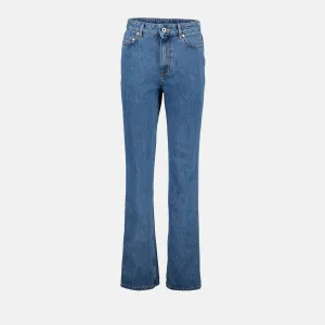 Blue Straight-Leg Jeans