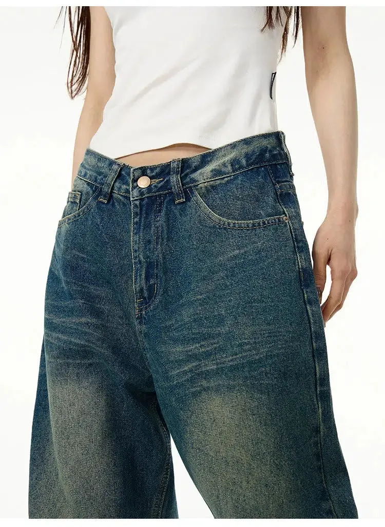 Blue Straight Leg Jeans