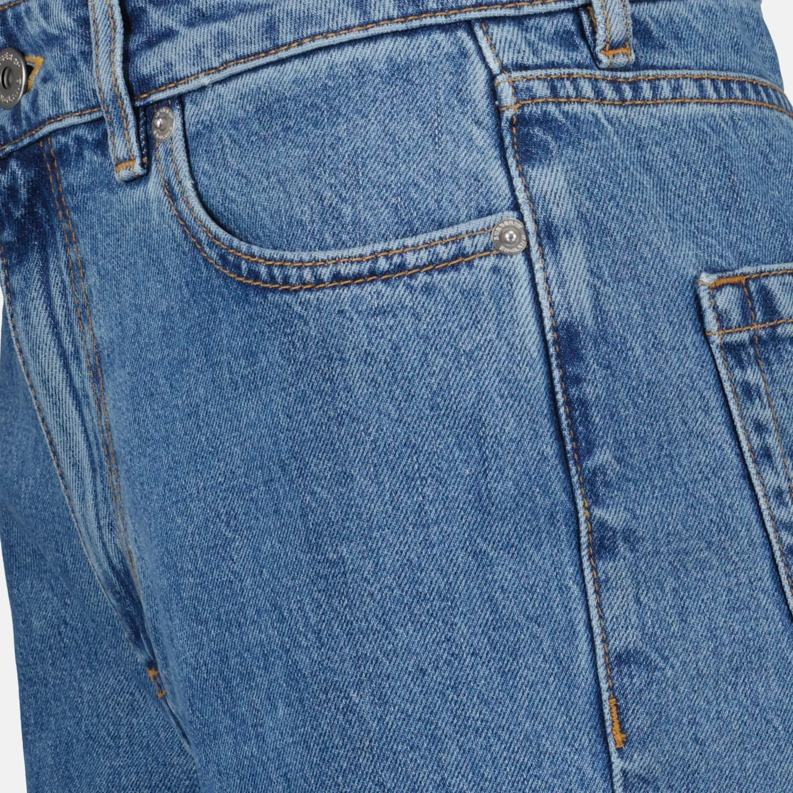 Blue Straight-Leg Jeans