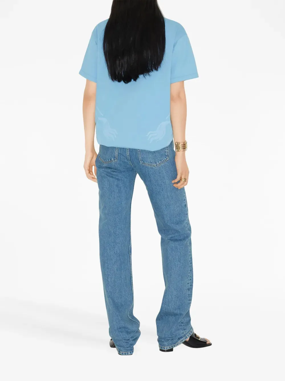 Blue Straight-Leg Jeans