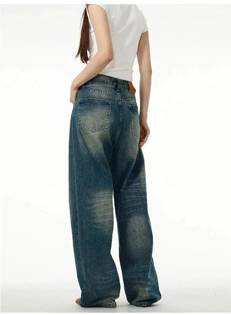 Blue Straight Leg Jeans
