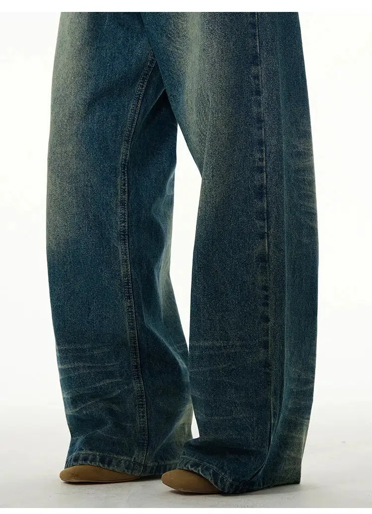 Blue Straight Leg Jeans