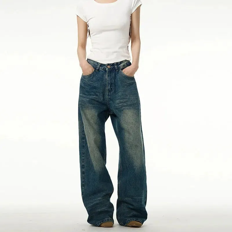 Blue Straight Leg Jeans