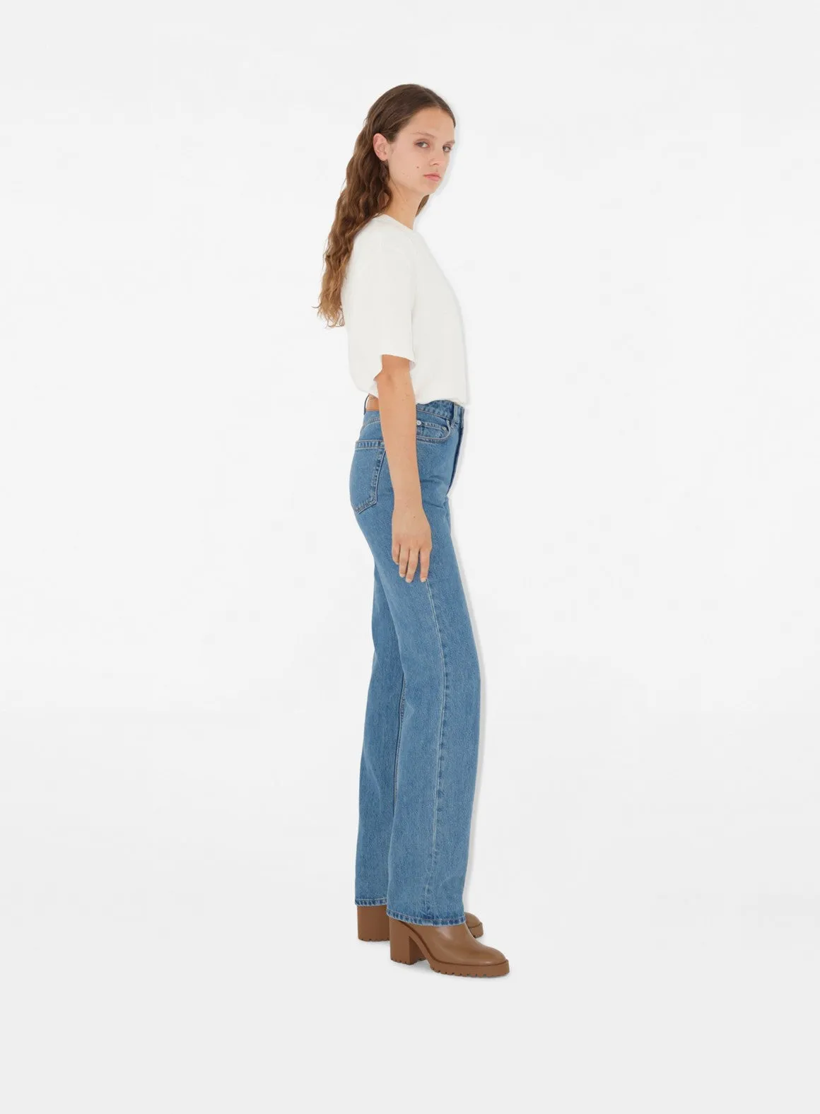 Blue Straight-Leg Jeans