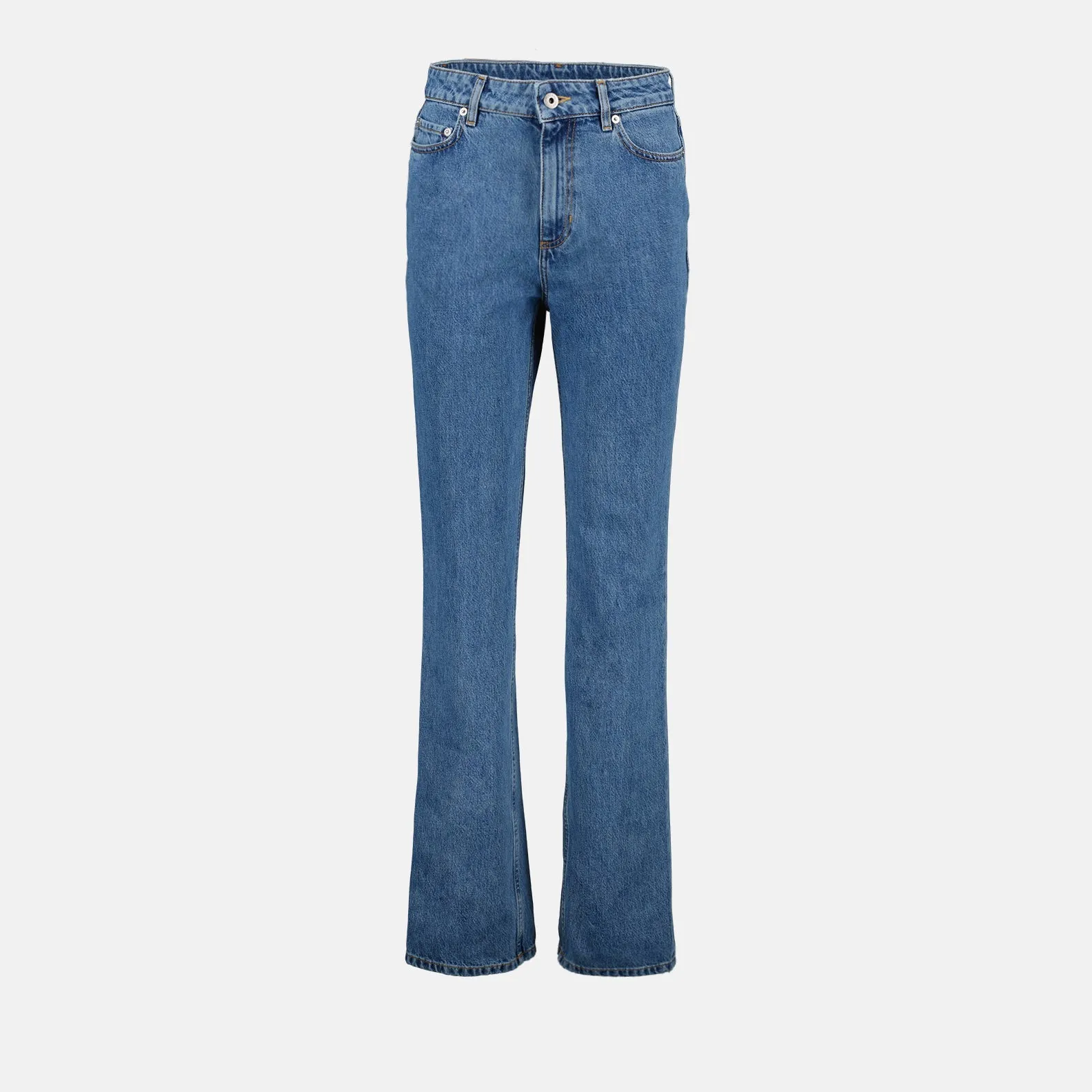 Blue Straight-Leg Jeans