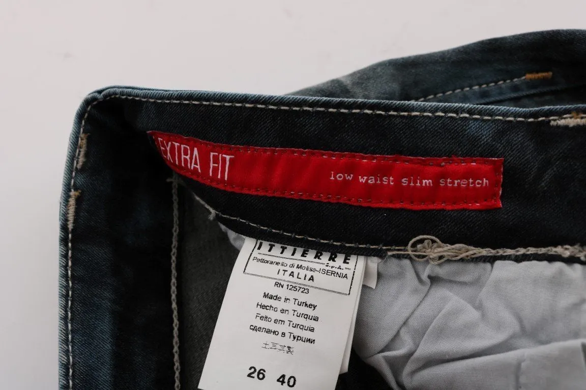 Blue Wash Cotton Blend Slim Fit Jeans
