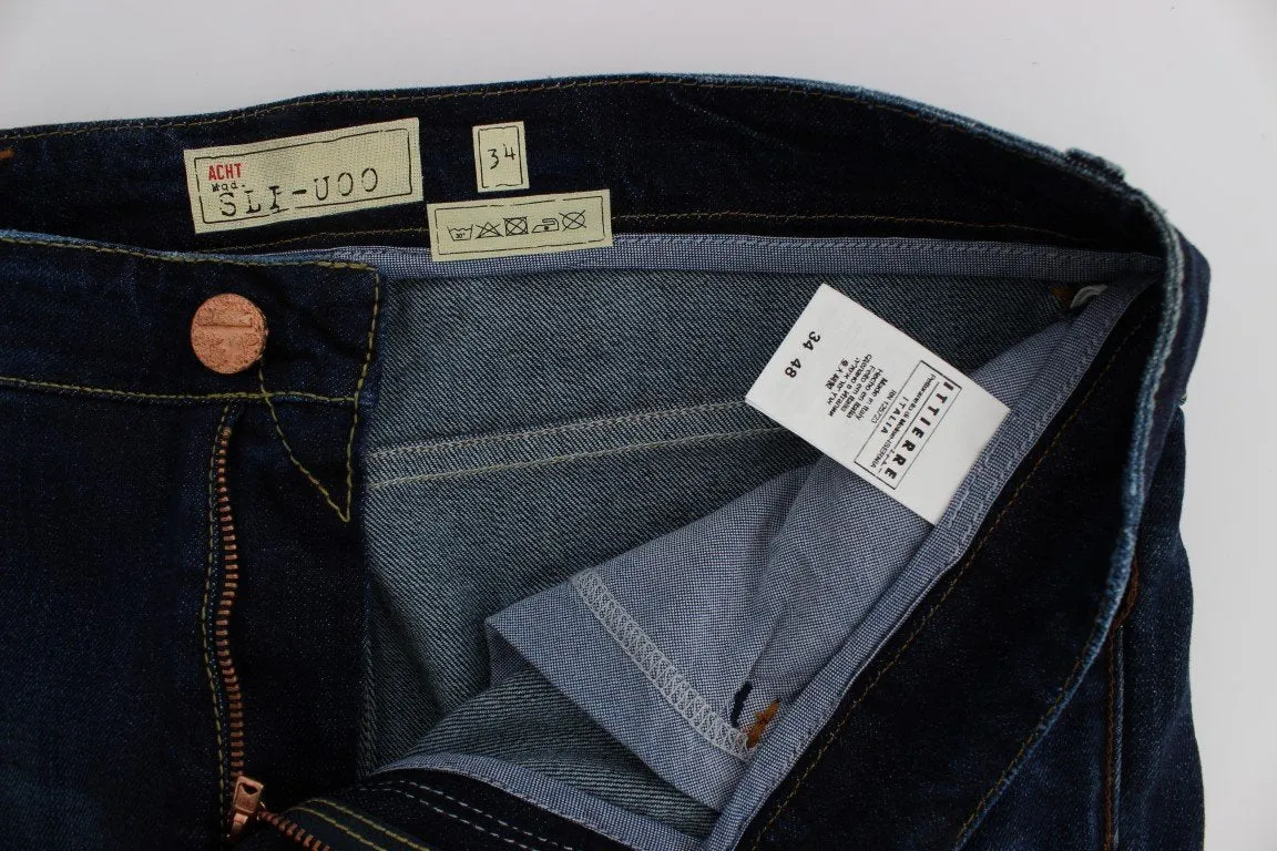 Blue Wash Denim Cotton Stretch Slim Fit Jeans