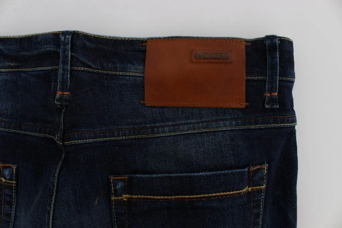 Blue Wash Denim Cotton Stretch Slim Fit Jeans