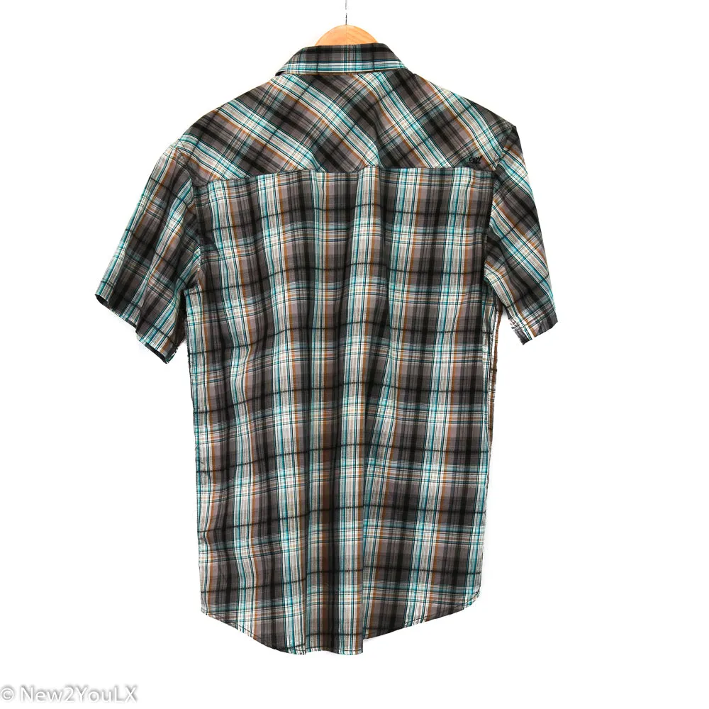 Blue/Brwn/Cream Plaid Button Up (Coastal)