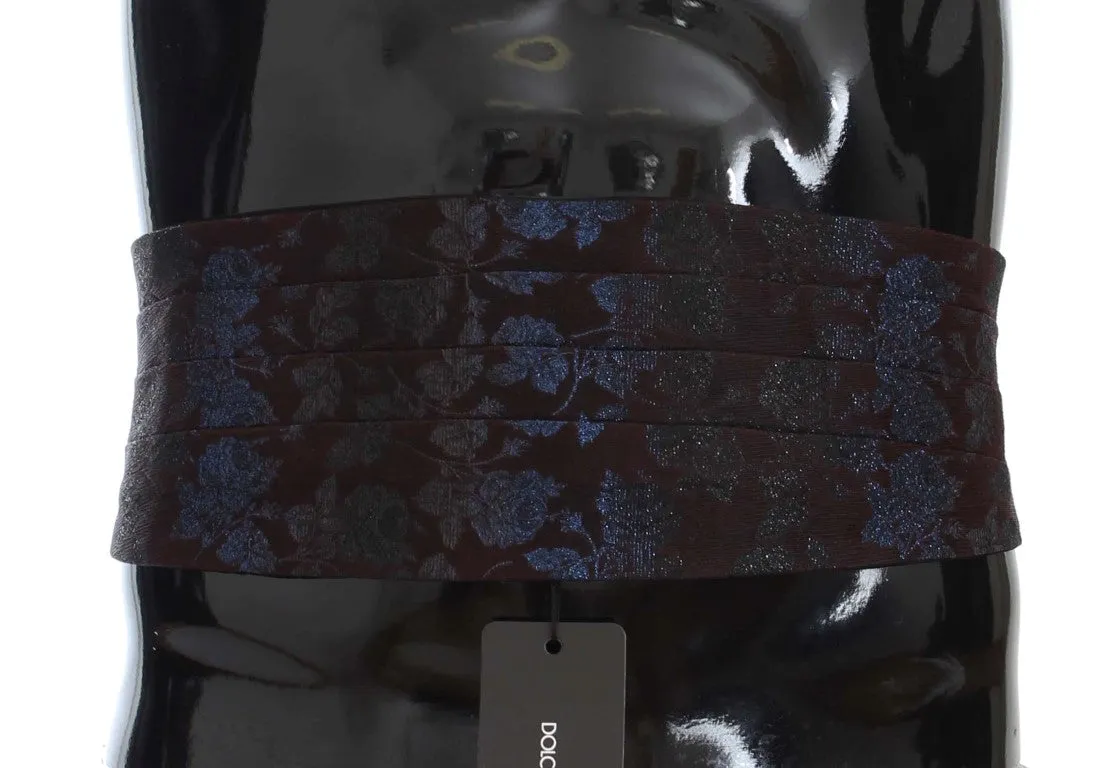 Bordeaux Gold Waist Belt Silk Cummerbund