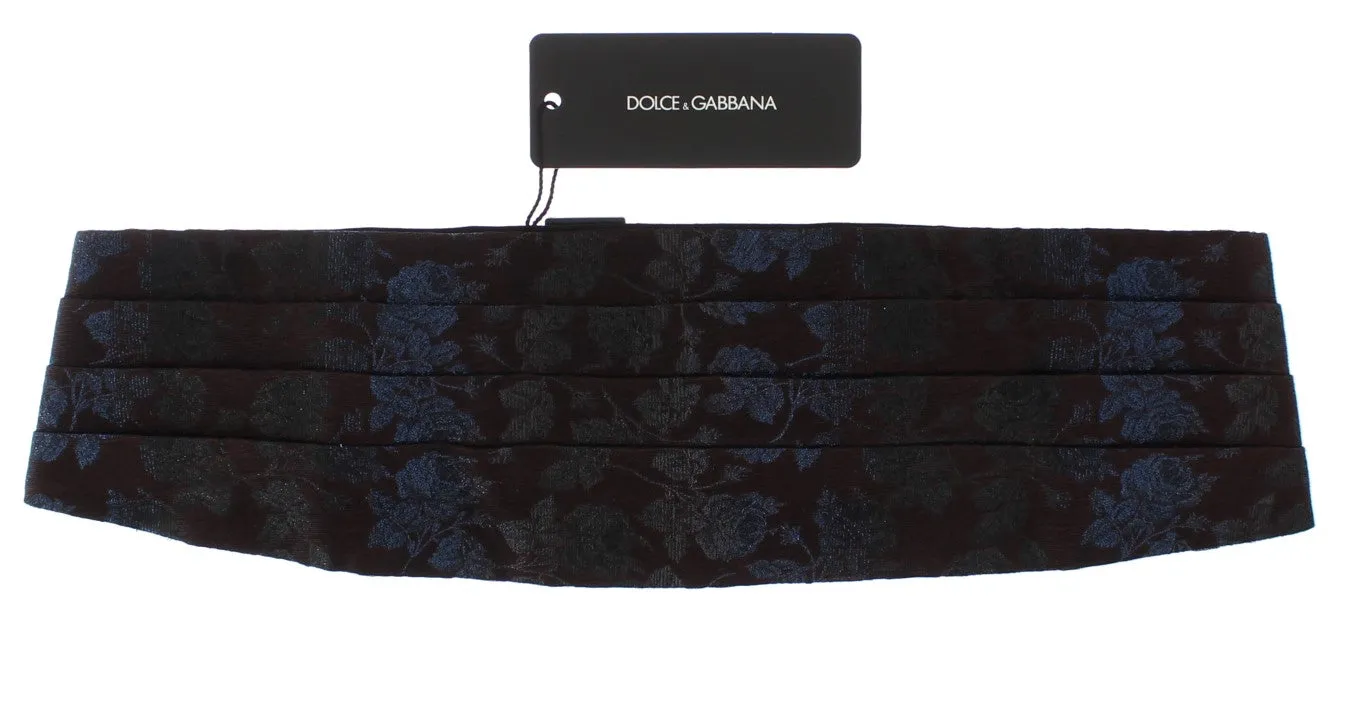 Bordeaux Gold Waist Belt Silk Cummerbund