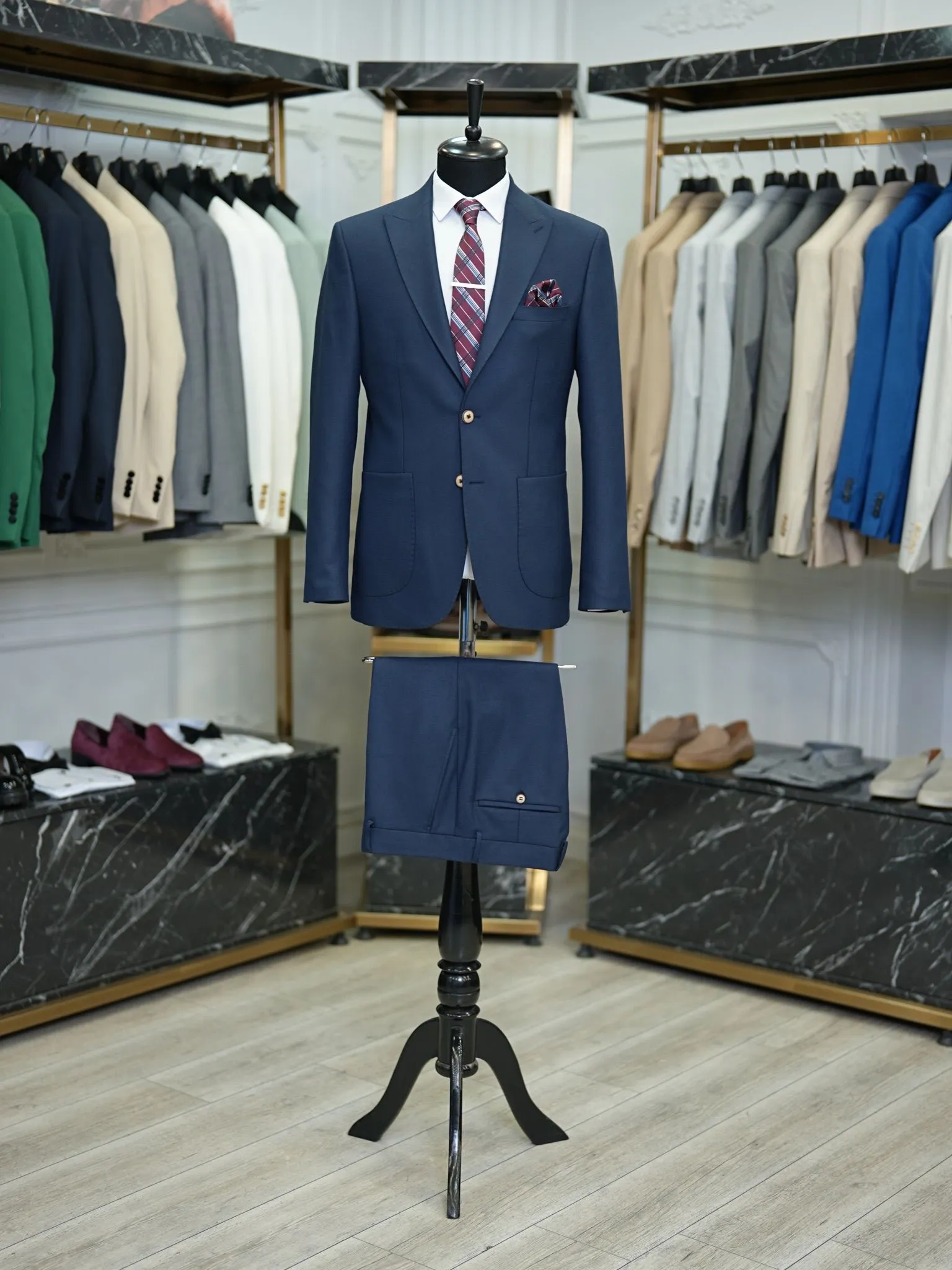 Brabion Vicenza Navy Blue Slim Fit Suit - The Perfect Choice for Any Occasion