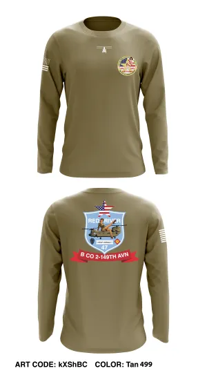 Bravo Company 2-149th Aviation Core Men's LS Performance Tee - kXShBC