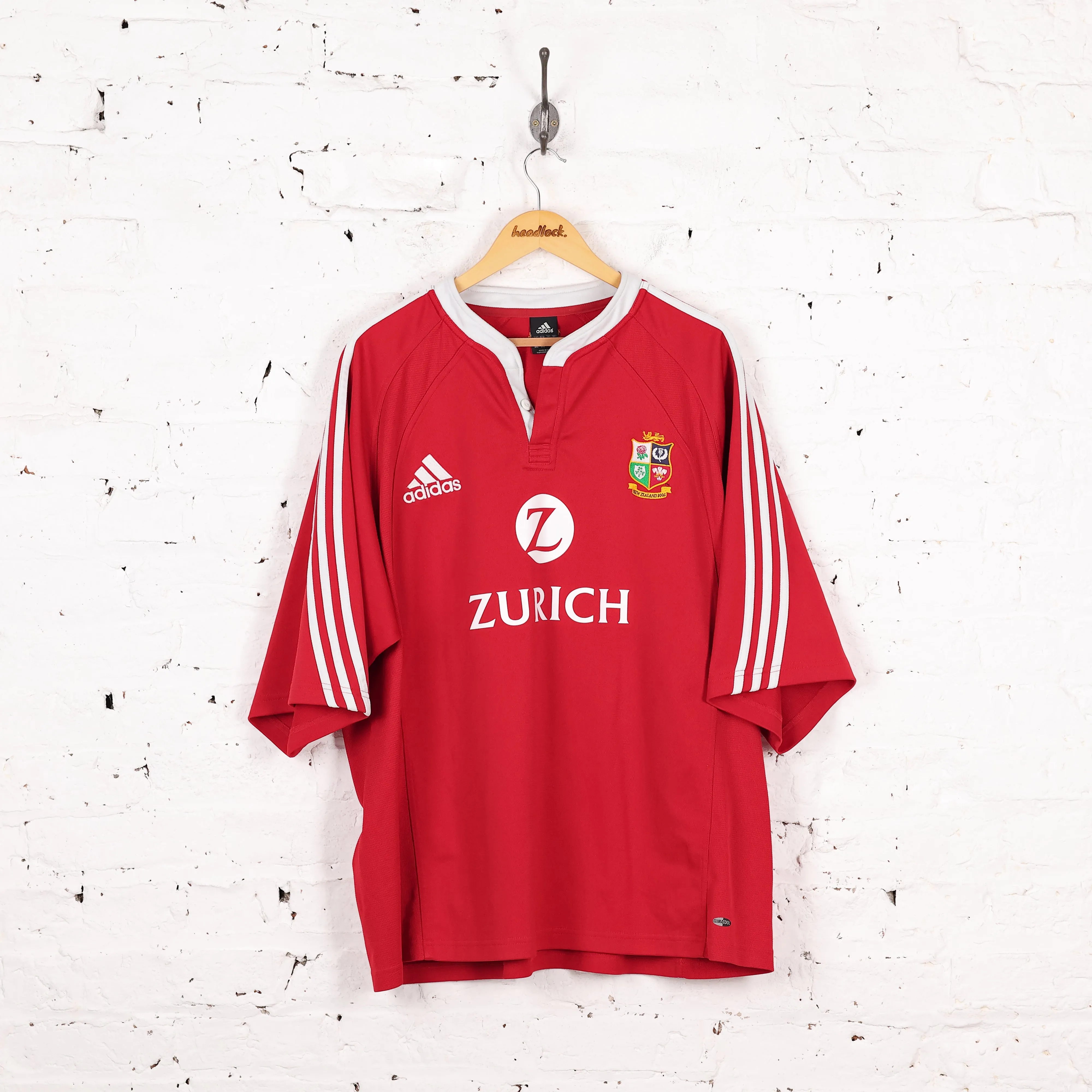 British and Irish Lions Adidas 2005 Rugby Shirt - Red - XXL
