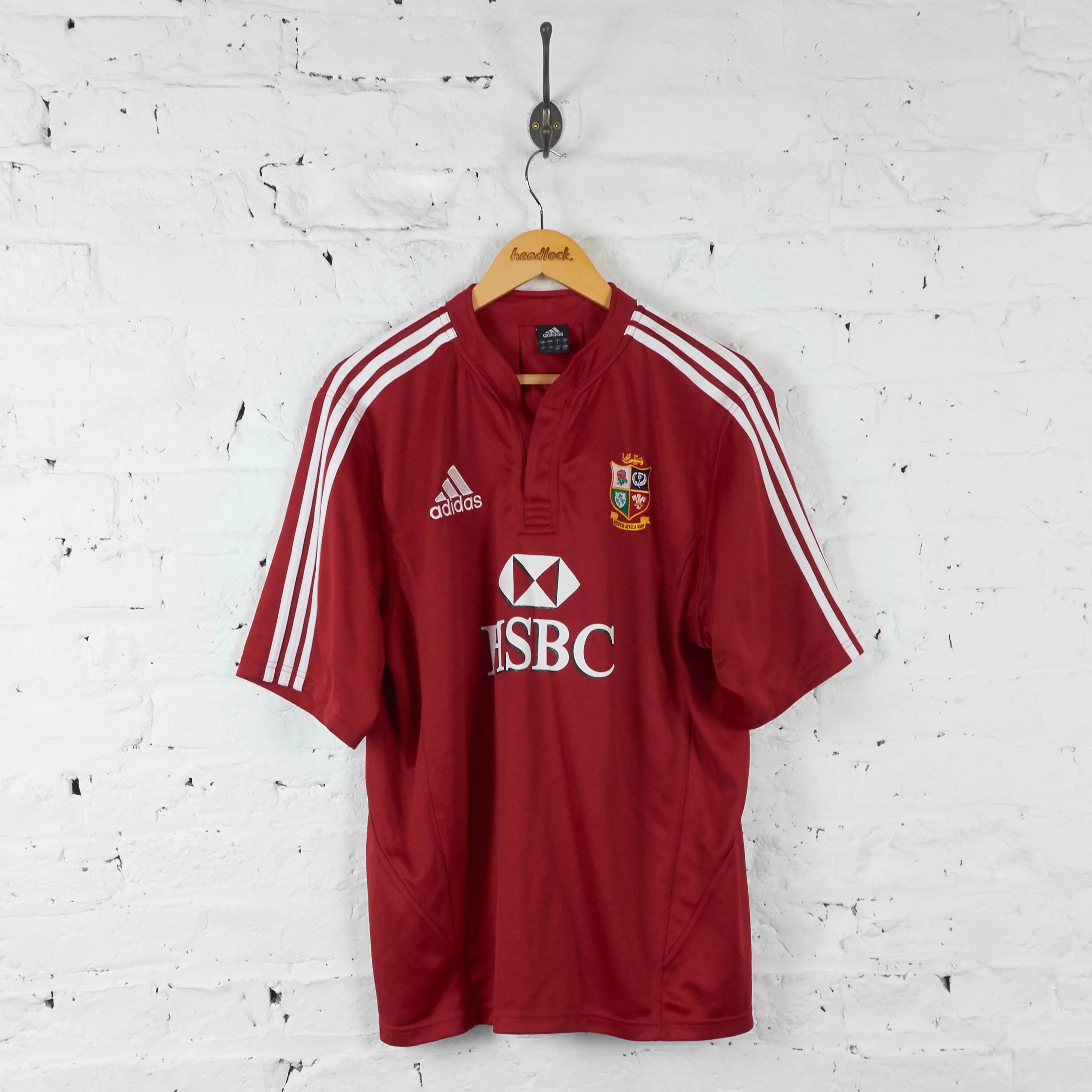 British and Irish Lions Adidas 2009 Rugby Shirt - Red - L