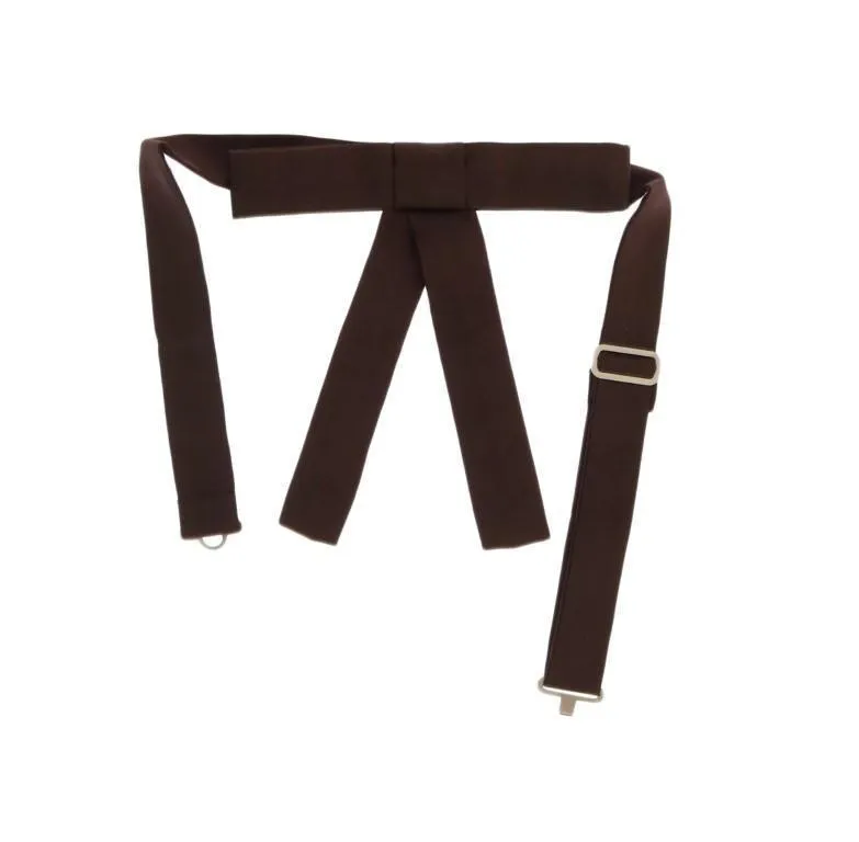Brown Silk Slim Bowtie