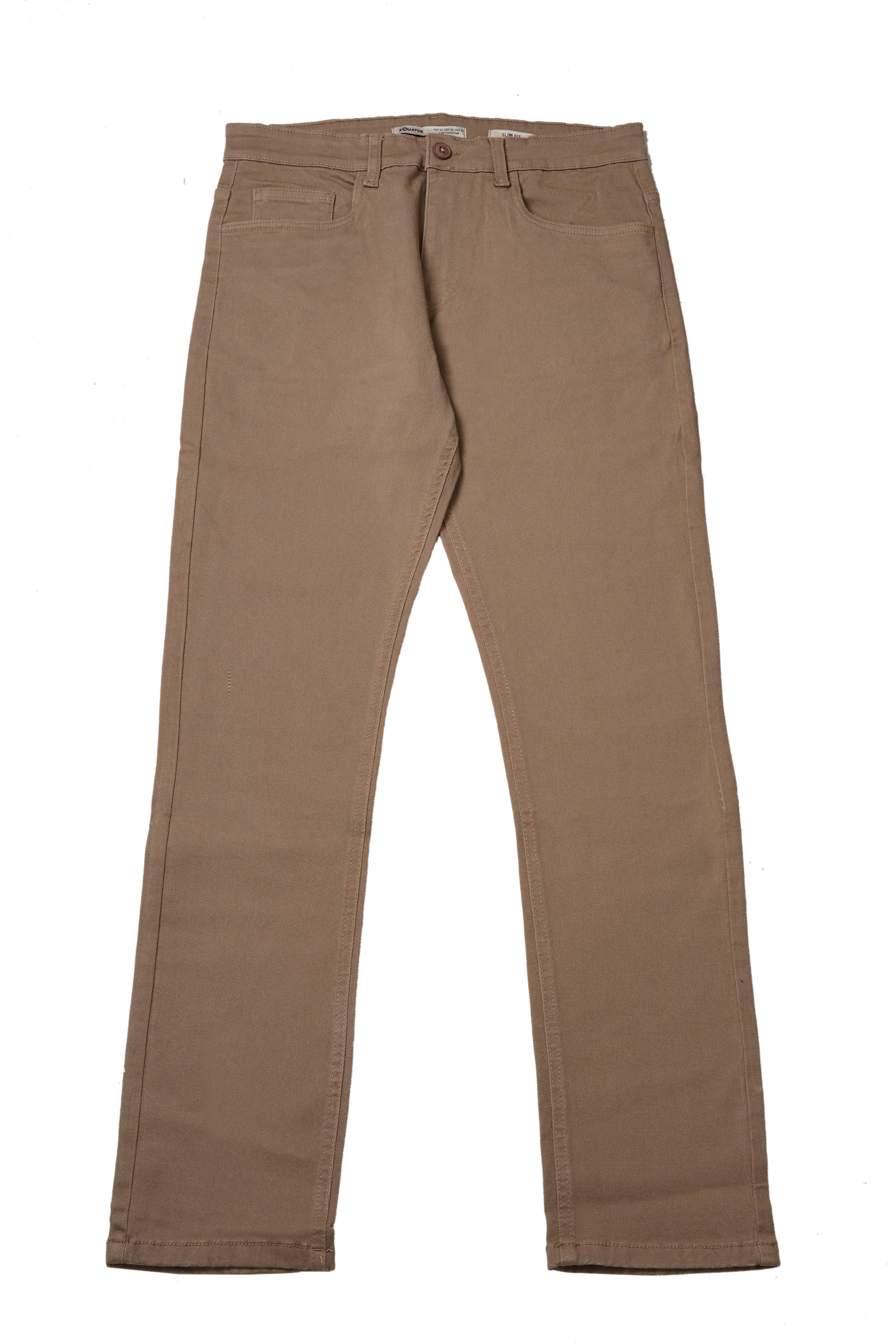 Brown Slim Fit Pants