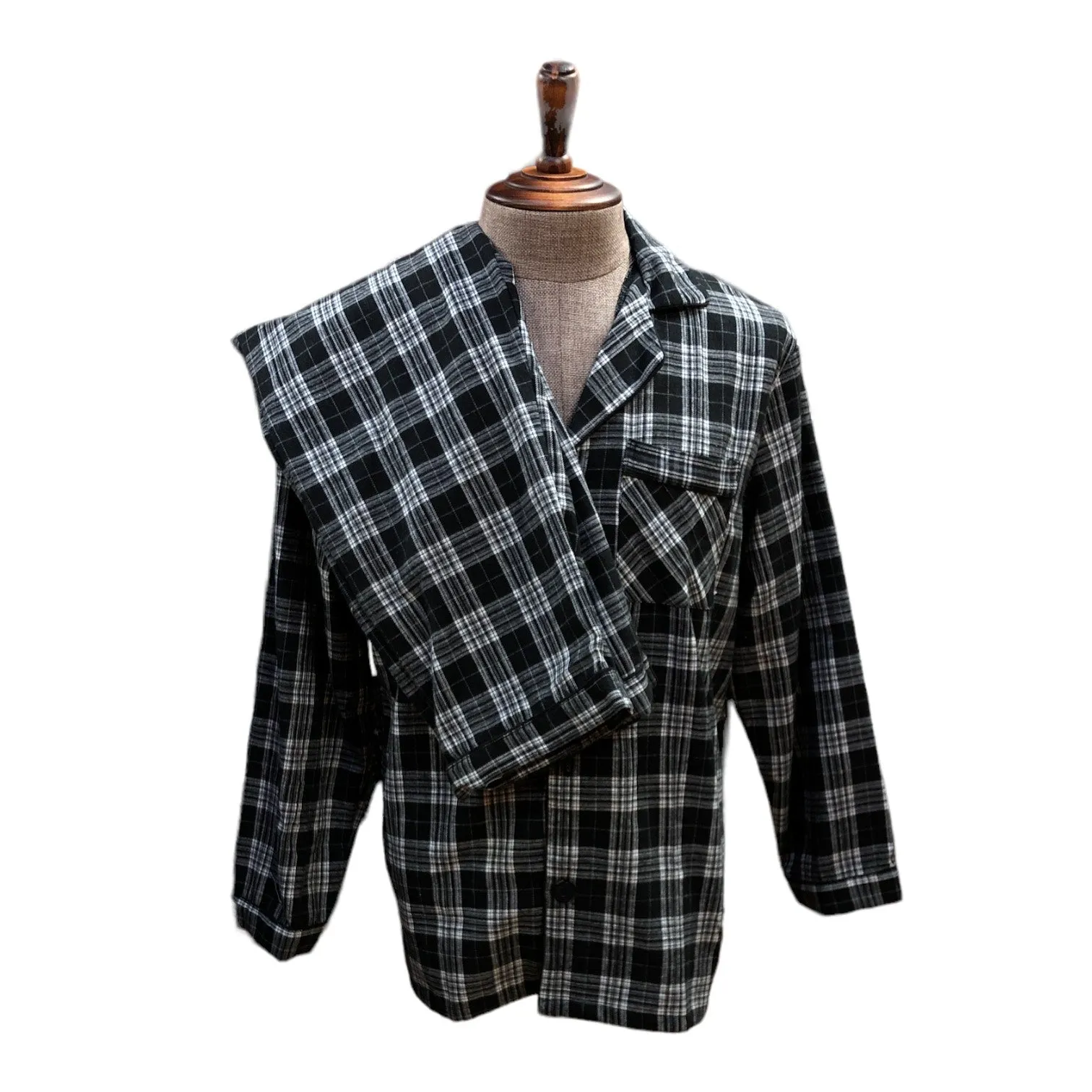 BULK BUY - Men's Two Piece Flannel Pajama Set with Matching Bottoms (8-Pack)