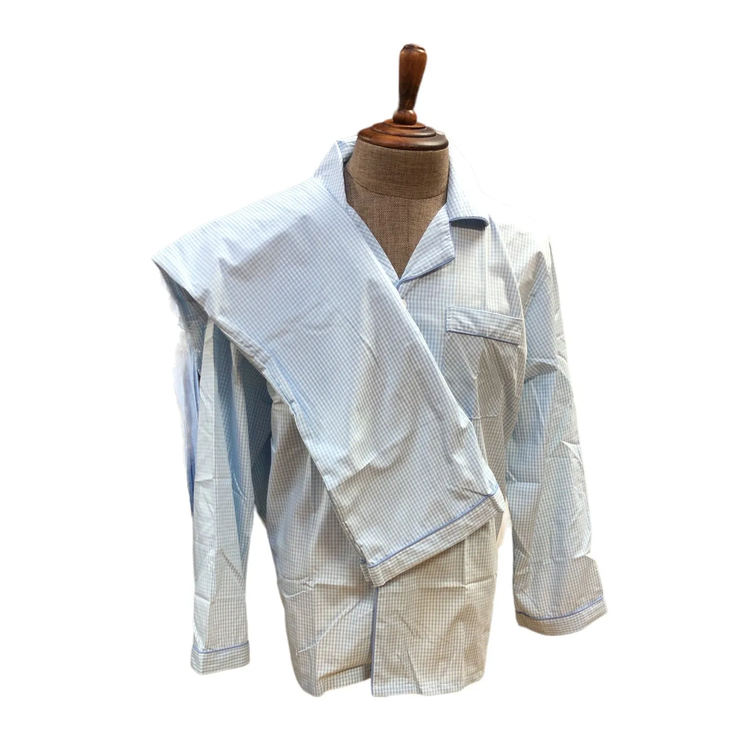 BULK BUY - Men's Two Piece Flannel Pajama Set with Matching Bottoms (8-Pack)