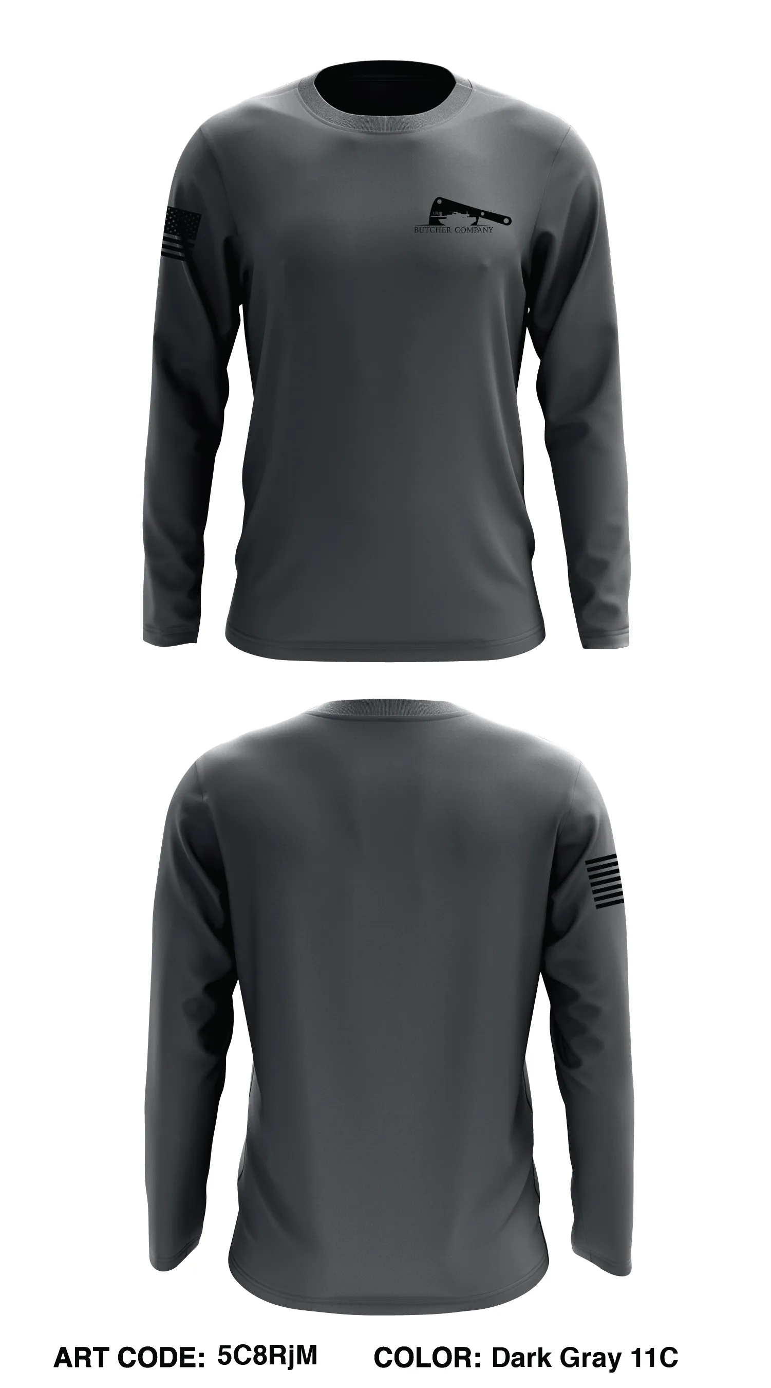 Butcher Co, 1-77 AR Core Men's LS Performance Tee - 5C8RjM