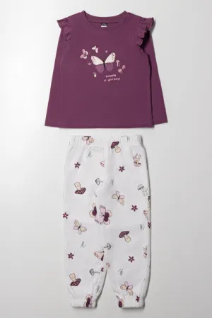 Butterfly Pyjamas Purple