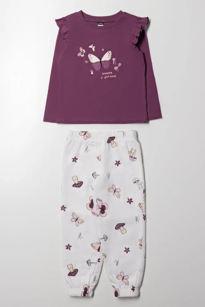 Butterfly Pyjamas Purple