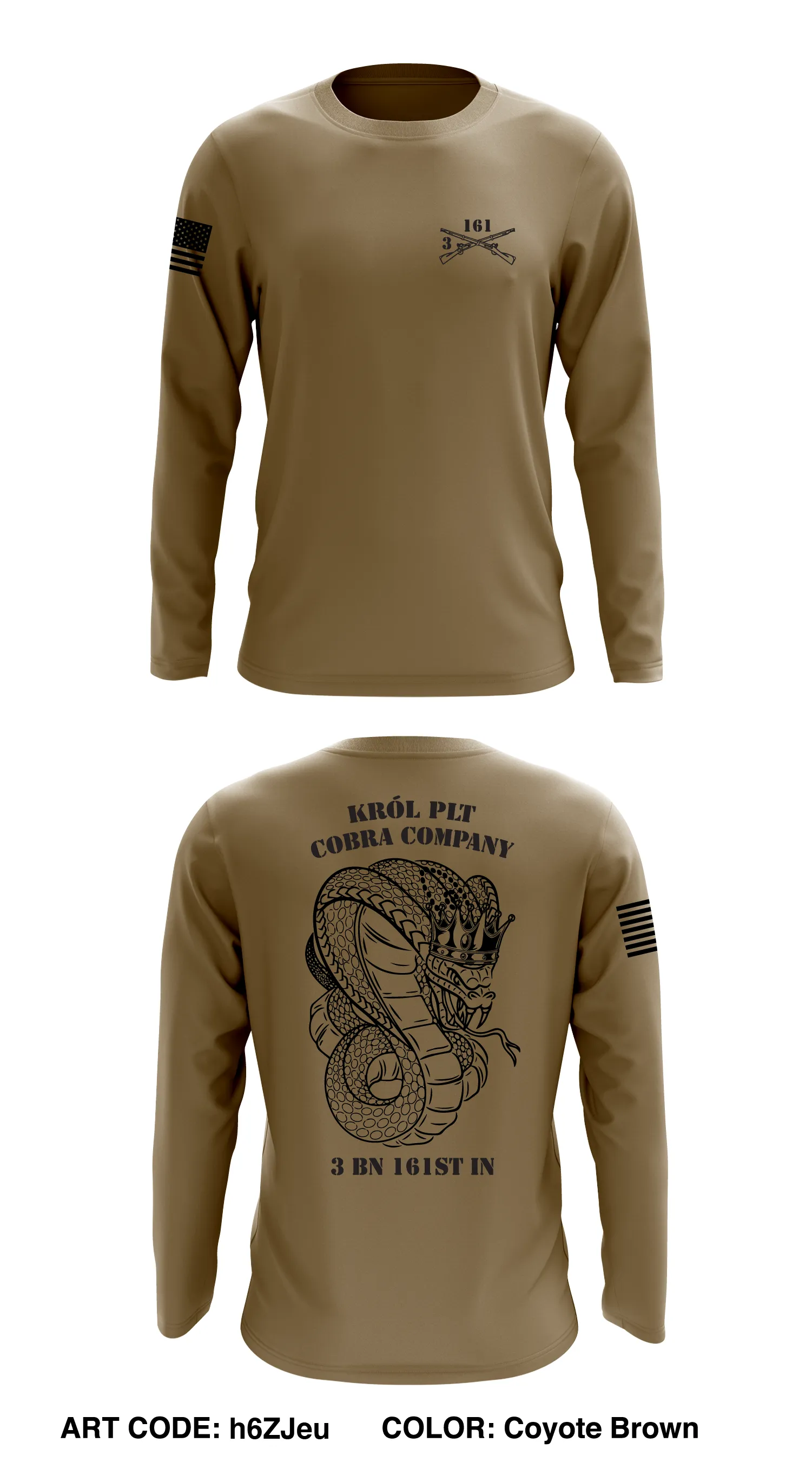 C Co, 3 BN, 161st INF Store 1 Core Men's LS Performance Tee - h6ZJeu