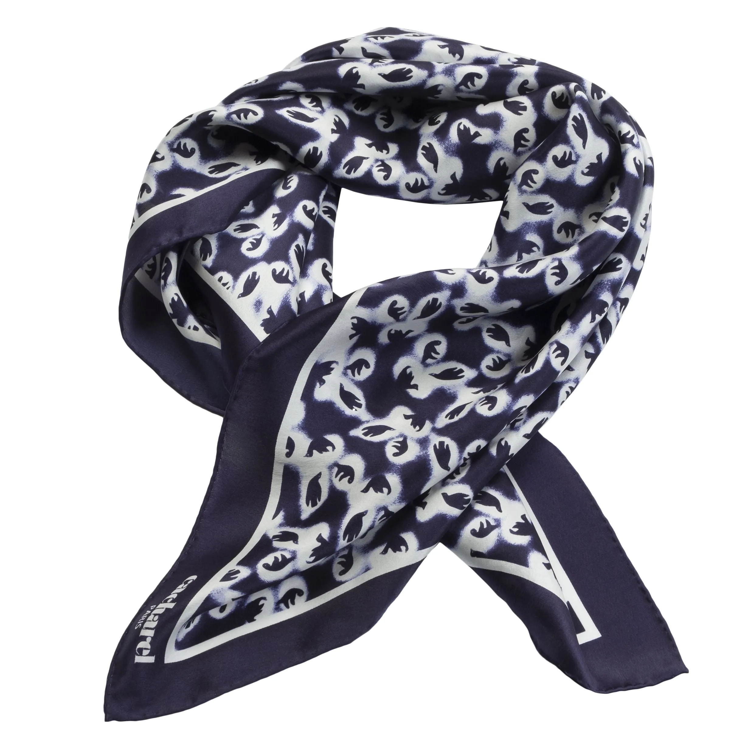 Cacharel CFM736N-Silk scarf Hirondelle Navy