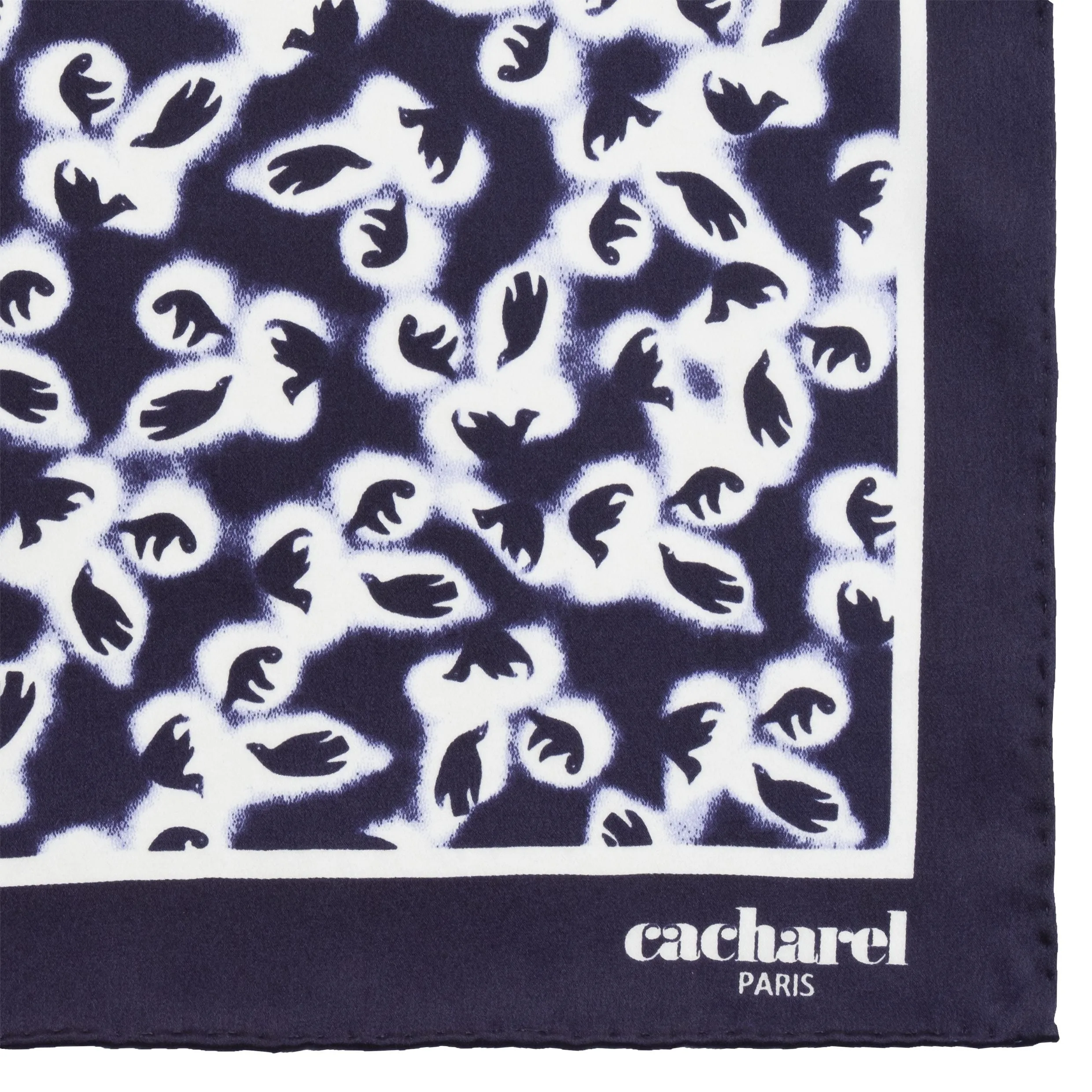 Cacharel CFM736N-Silk scarf Hirondelle Navy
