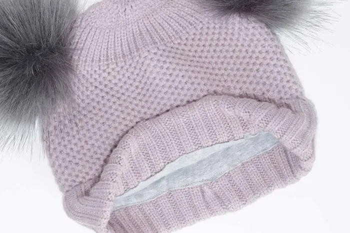 Calikids Double Pom Pom Knit Hat