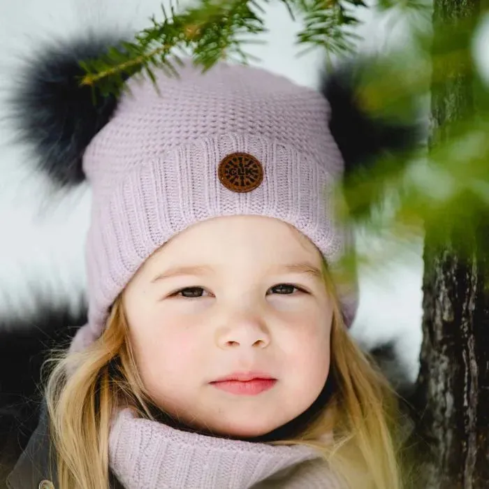 Calikids Double Pom Pom Knit Hat