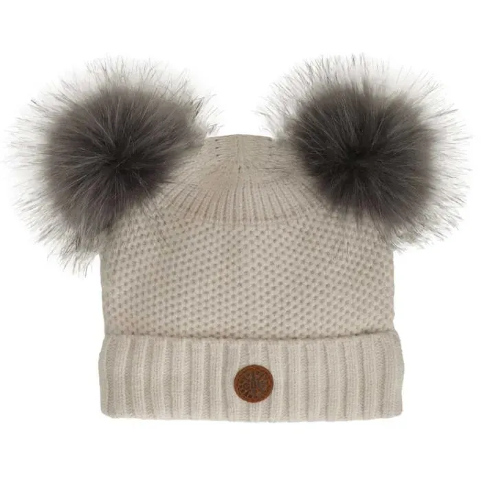 Calikids Double Pom Pom Knit Hat