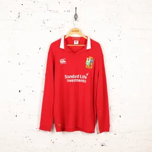 Canterbury British and Irish Lions Long Sleeve Rugby Shirt - Red - XXL