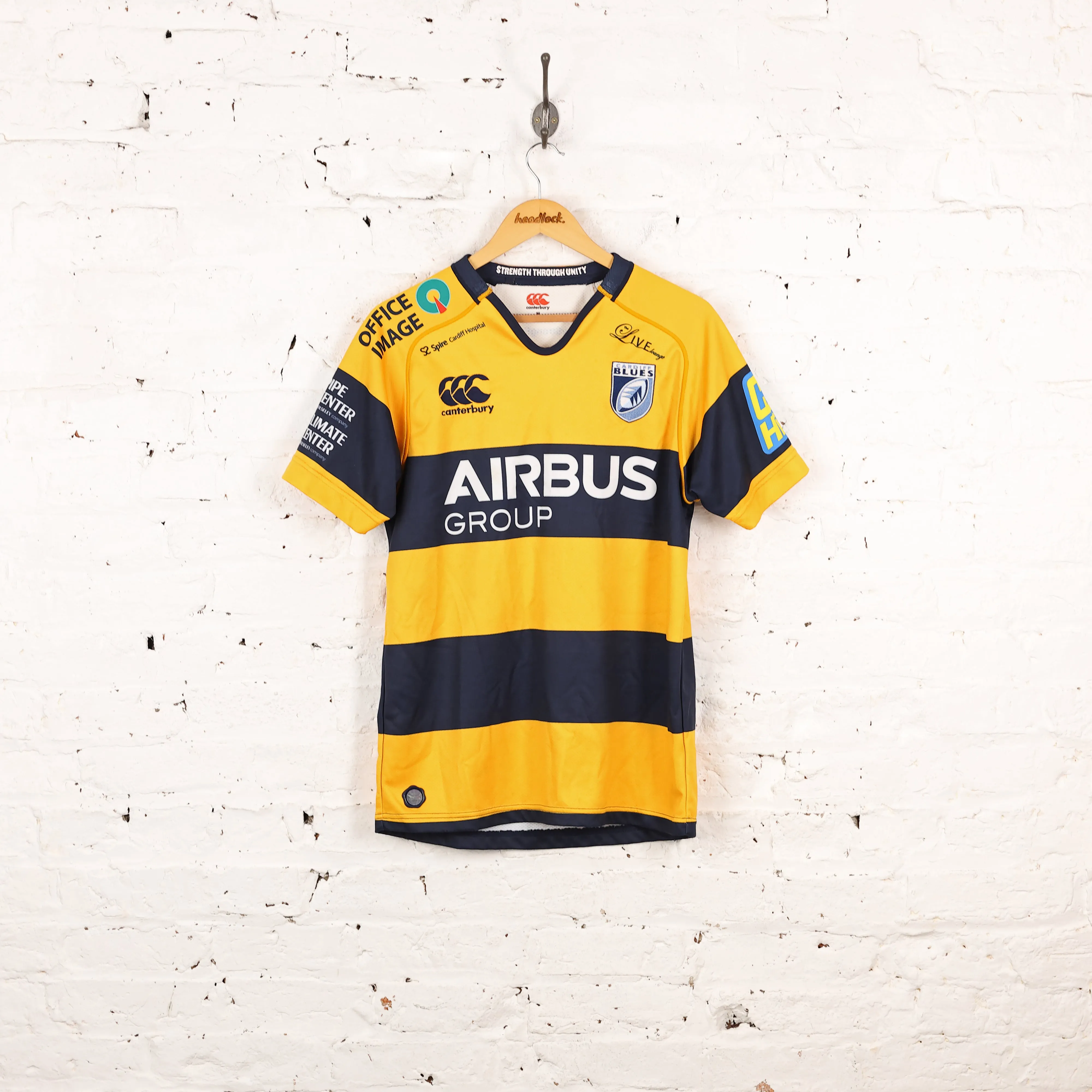 Canterbury Cardiff Blues 2016 Rugby Shirt - Yellow - M
