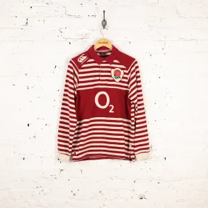 Canterbury England 2013 Long Sleeve Away Rugby Shirt - Red - L