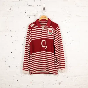Canterbury England 2013 Long Sleeve Away Rugby Shirt - Red - XXL