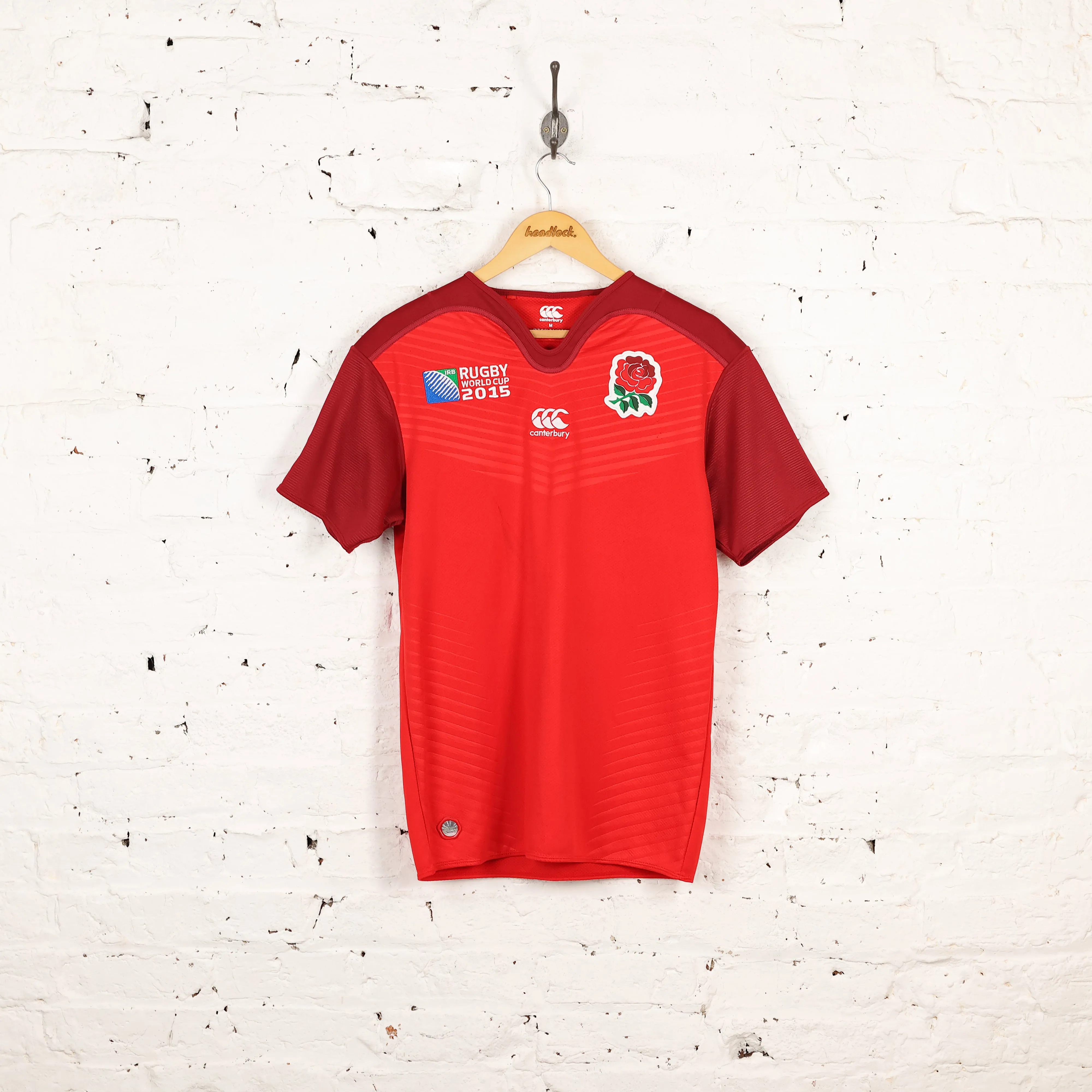 Canterbury England Rugby World Cup 2015 Away Rugby Shirt - Red - M