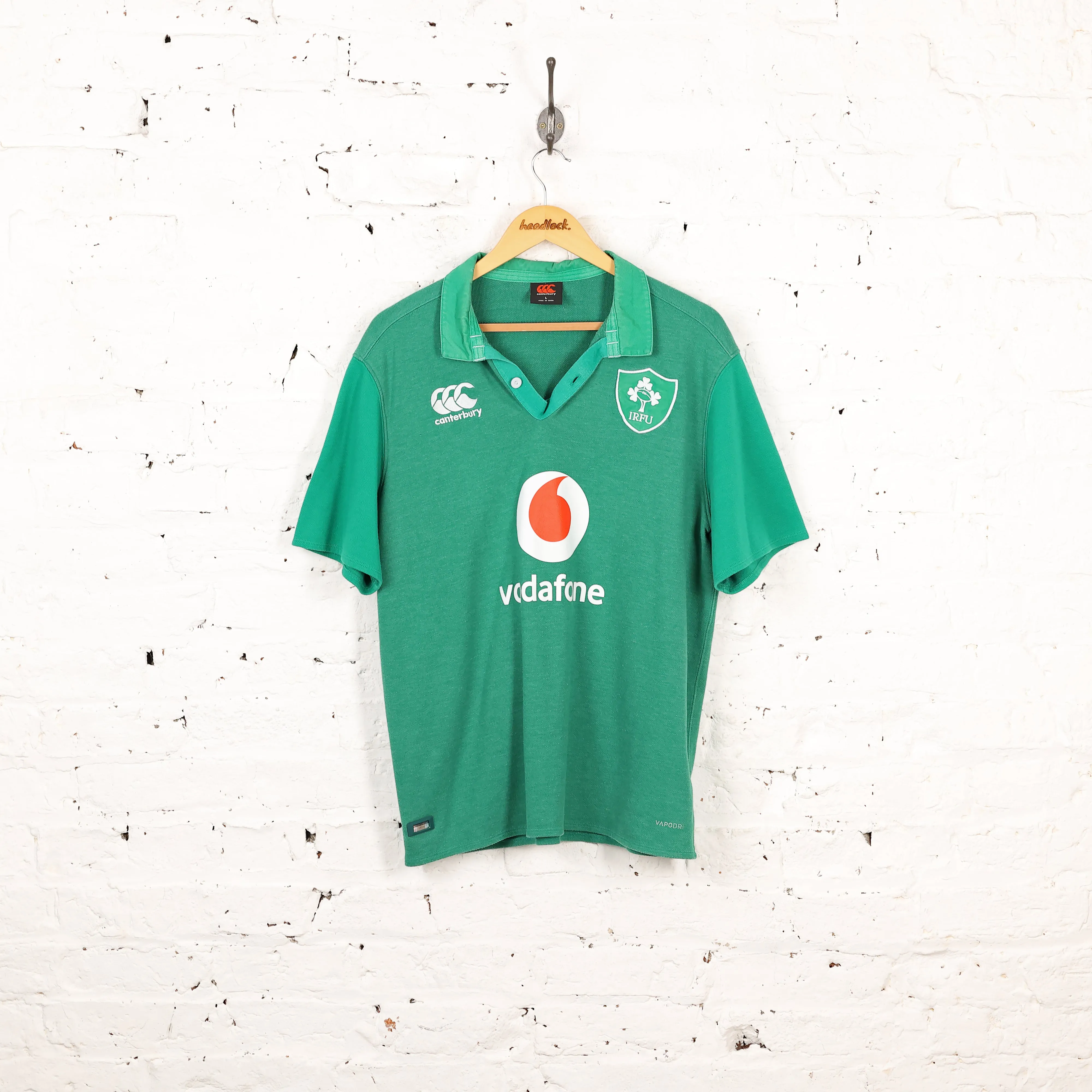 Canterbury Ireland Home Rugby Shirt - Green - L