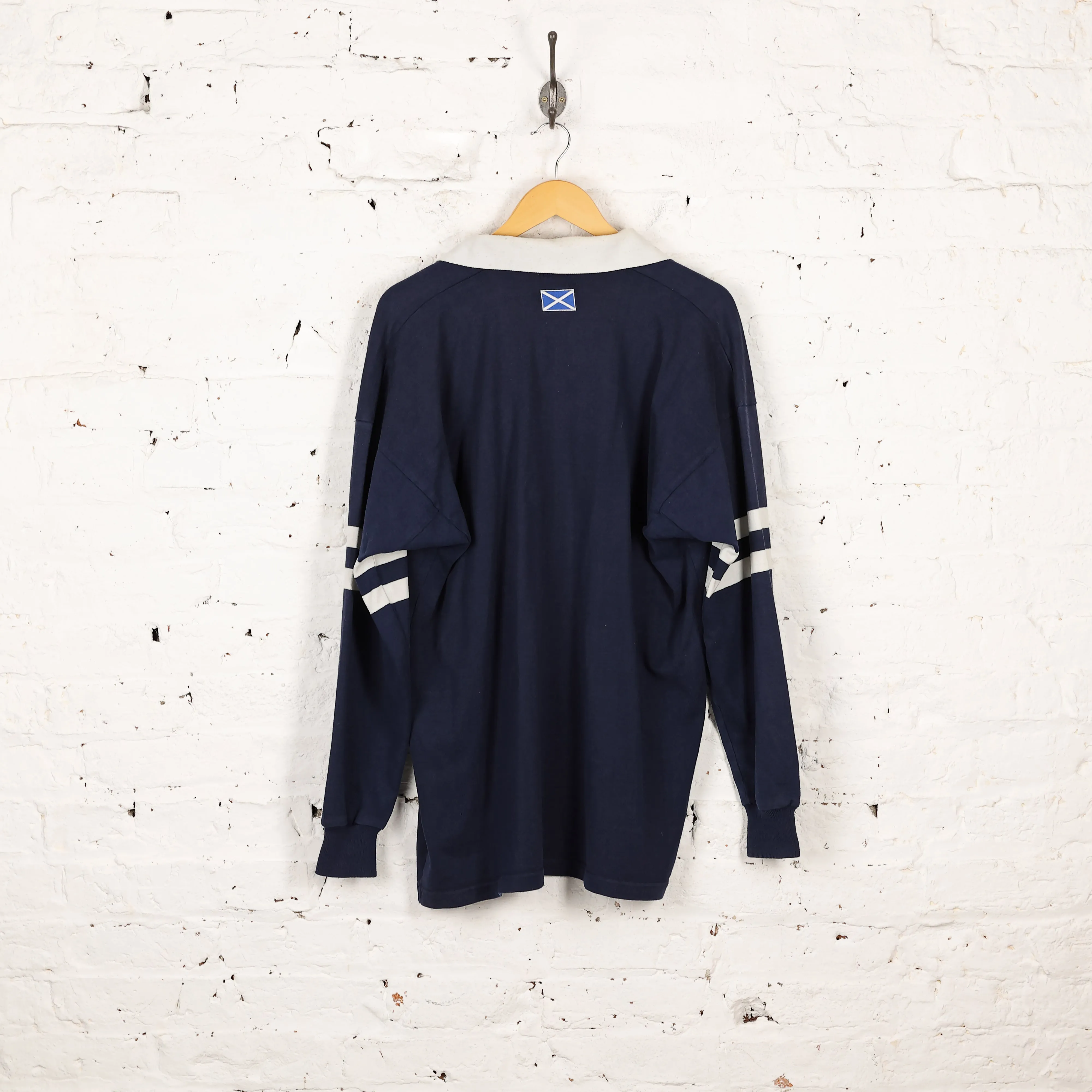 Canterbury Scotland 2002 Long Sleeve Home Rugby Shirt - Blue - XL