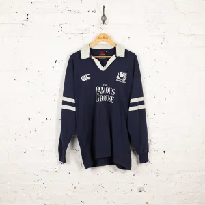 Canterbury Scotland 2002 Long Sleeve Home Rugby Shirt - Blue - XL