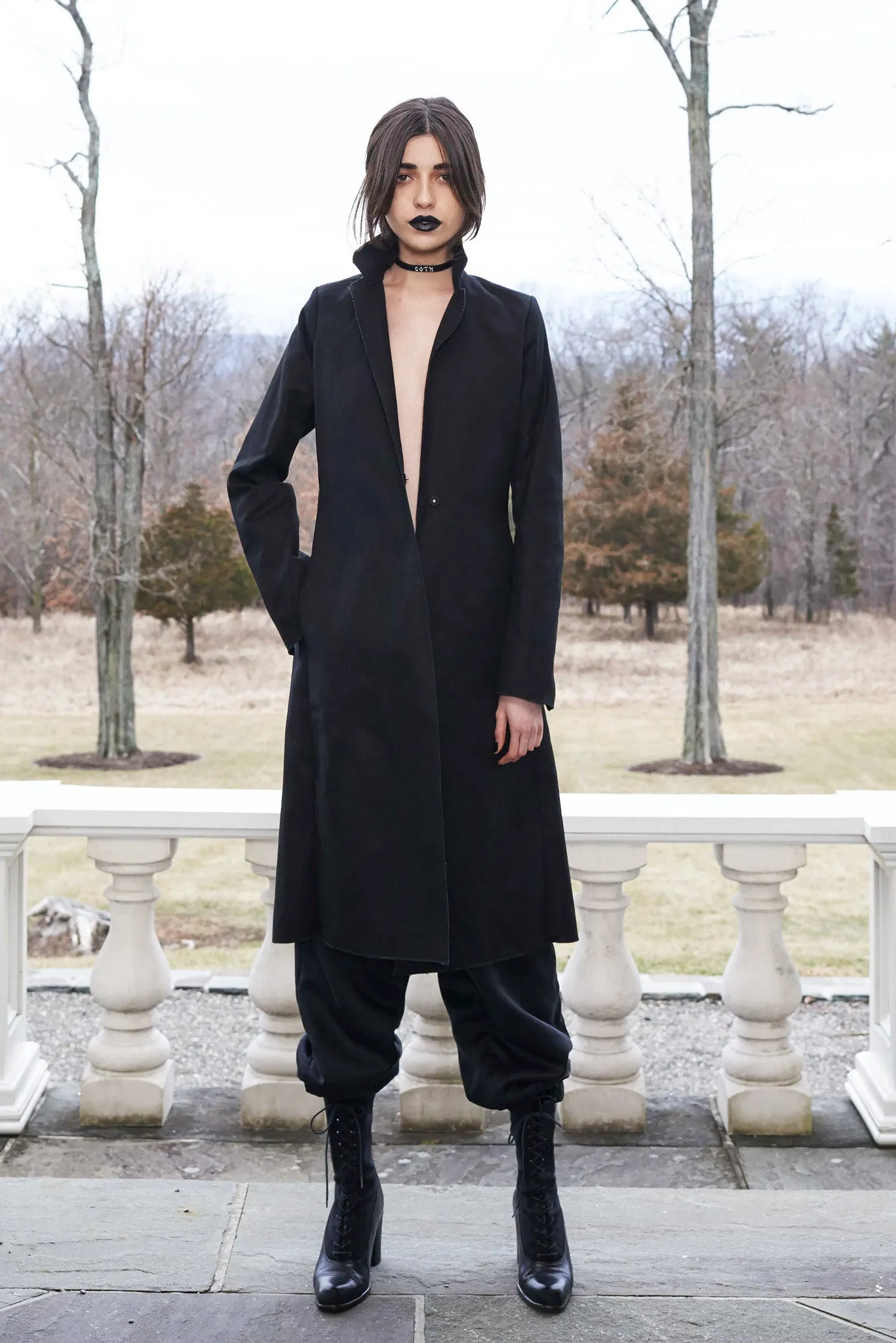 Canvas Coat & Ruche Pants